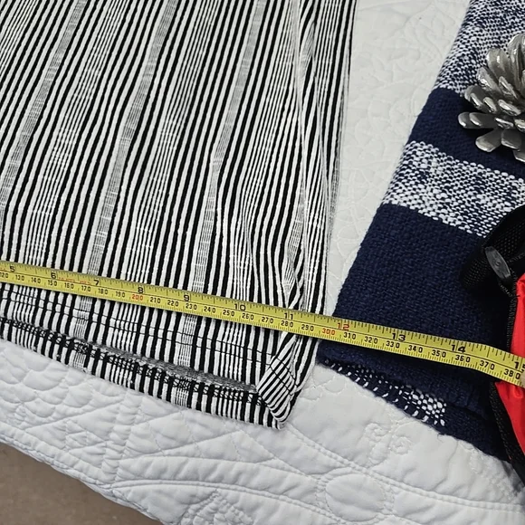 Caution To The Wind Striped Black and White Jumpsuit Medium Belted - Picture 10 of 11